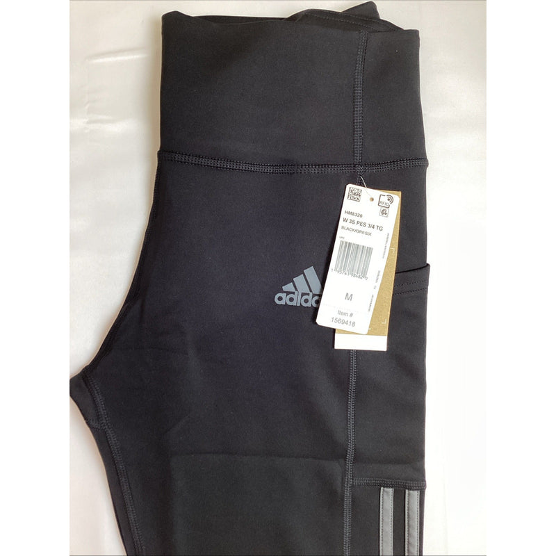 Women's Adidas Aeroready Jogger Pants w/Gray Stripes, Black, Size: Medium