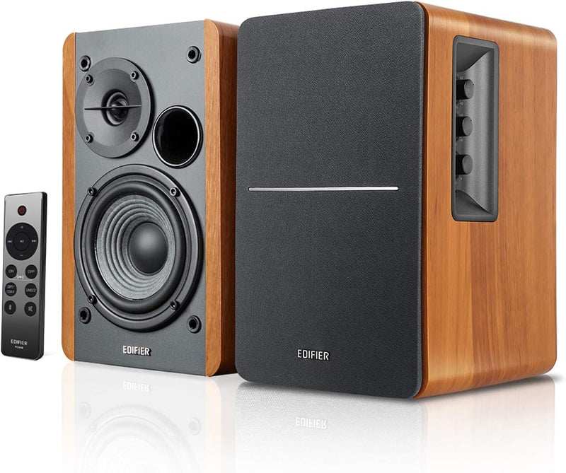 Edifier R1280DBs Bluetooth 5.0 Wireless Desktop/Bookshelf Speakers - 42 Watts (Brown) - LV'S Global Media