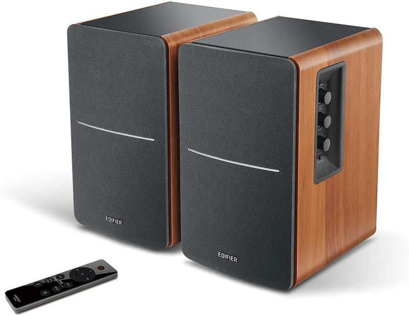 Edifier R1280DBs Bluetooth 5.0 Wireless Desktop/Bookshelf Speakers - 42 Watts (Brown) - LV'S Global Media