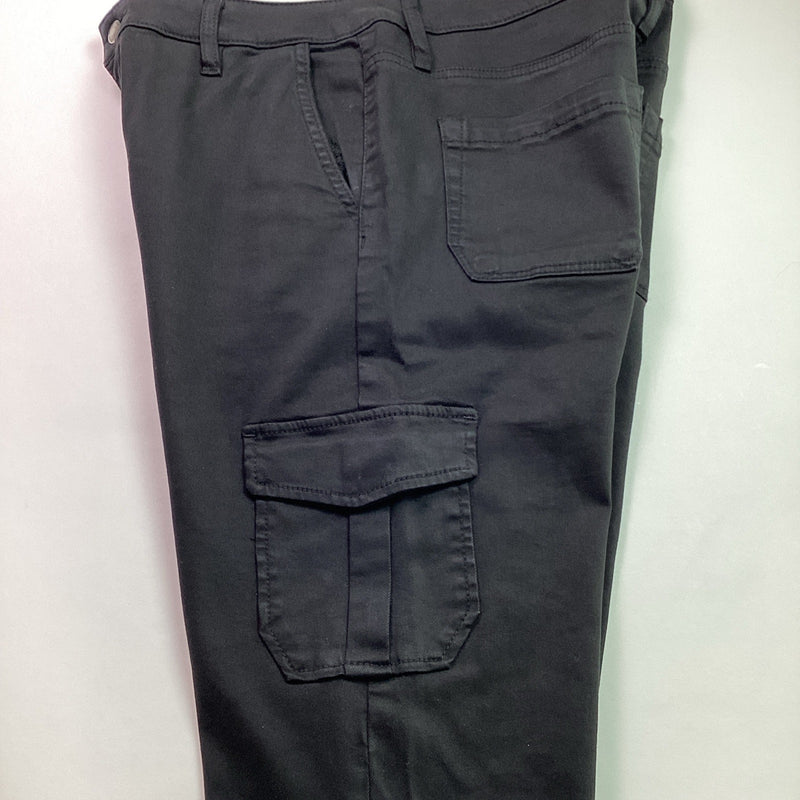 Well Worn Ladies High-Rise Tencel Blend Cargo Pants, Black, Size 12/32 Inseam 31