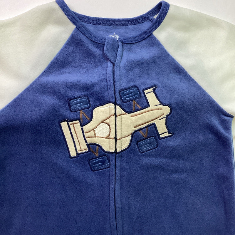 Kids Headquarters Youth Boys One Piece Pajama, Blue (Race Car) Size 5T