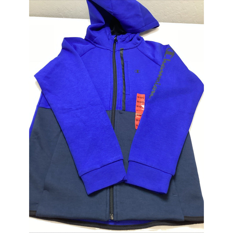 Boys 8-20 Champion Active Zip Up Hoodie Breathable Pockets, Blue, Size: M-10/12