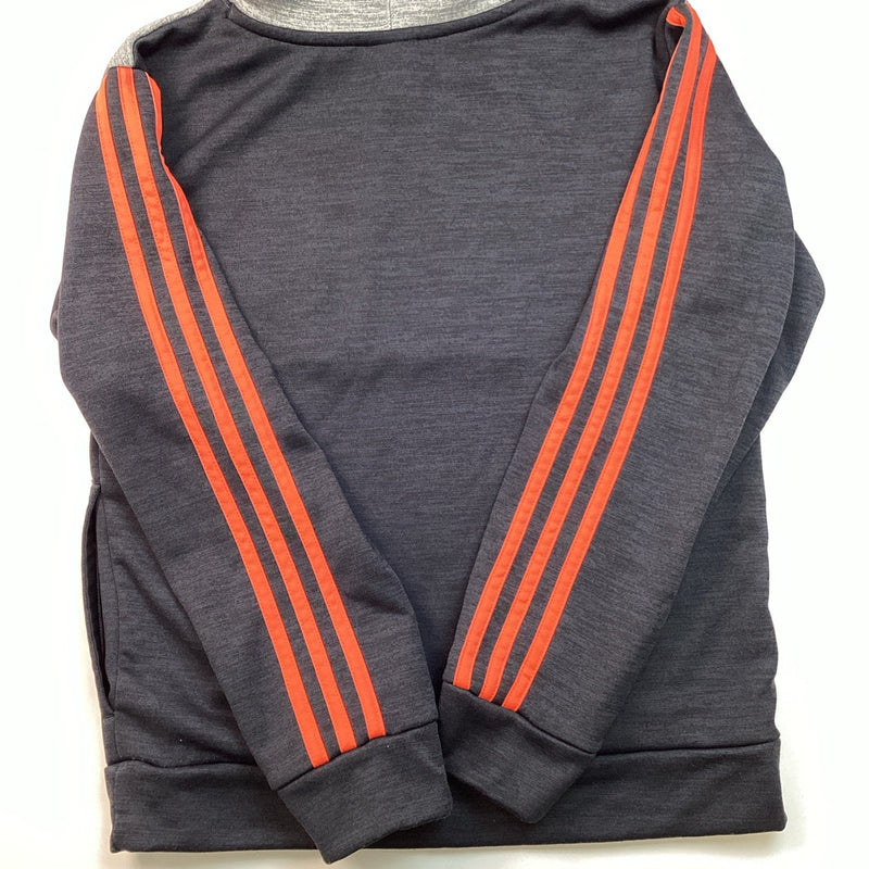Adidas Boys Youth Pull-Over Hoodie, Black & Gray, Size: M 10/12