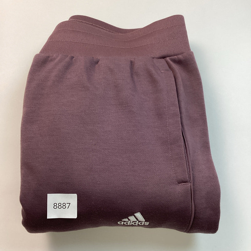 Adidas Ladies' Relaxed Fit Tapered Legs Fleece Pant - Purple (Shadow Fig) Size L