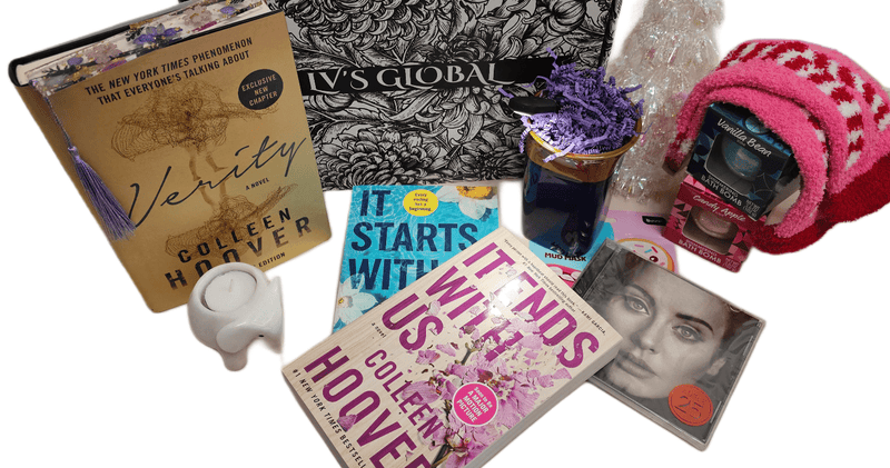 Romance Lovers Gift Box - THE PETRA CRATE: Colleen Hoover Books & Cozy Treats - LV'S Global Media