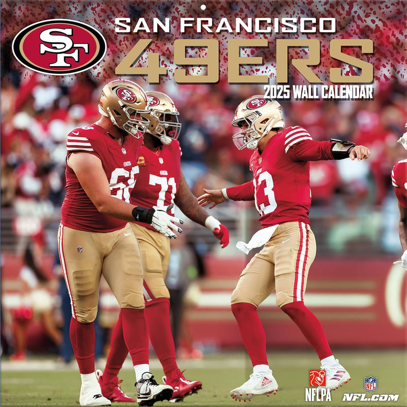 San Francisco 49ers 2025 12'' x 12'' Team Wall Calendar - Turner Sports - LV'S Global Media