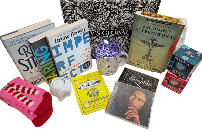 Self - Care Gift Box - THE PETRA CRATE: Brené Brown Books, Bob Marley & More - LV'S Global Media