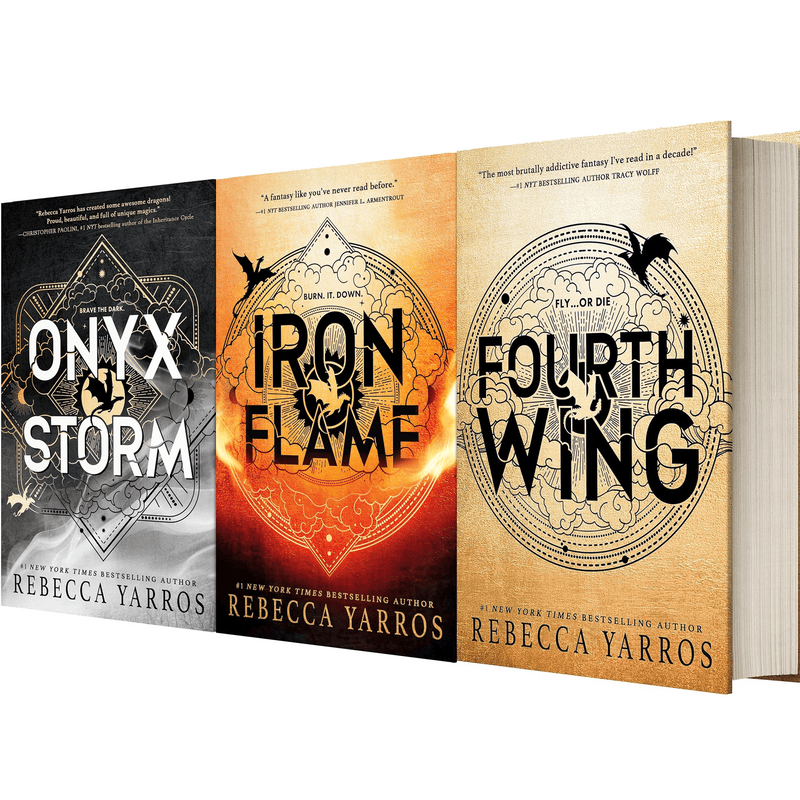 The Empyrean Series: Fourth Wing, Iron Flame & Onyx Storm by Rebecca Yarros [Hardcover] - LV'S Global Media