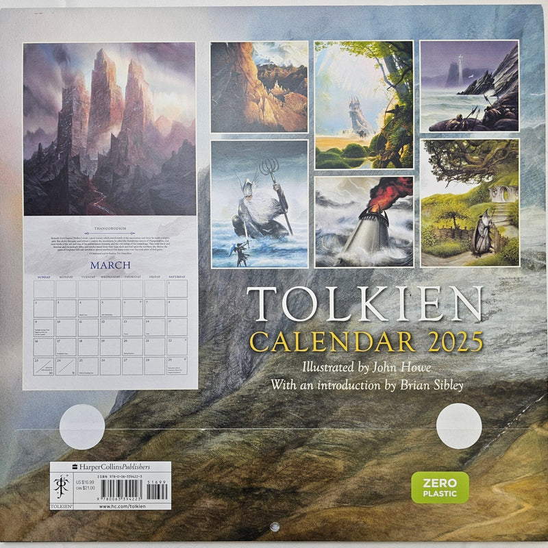 Tolkien Calendar 2025: The History of Middle - Earth | 12x12 in - LV'S Global Media