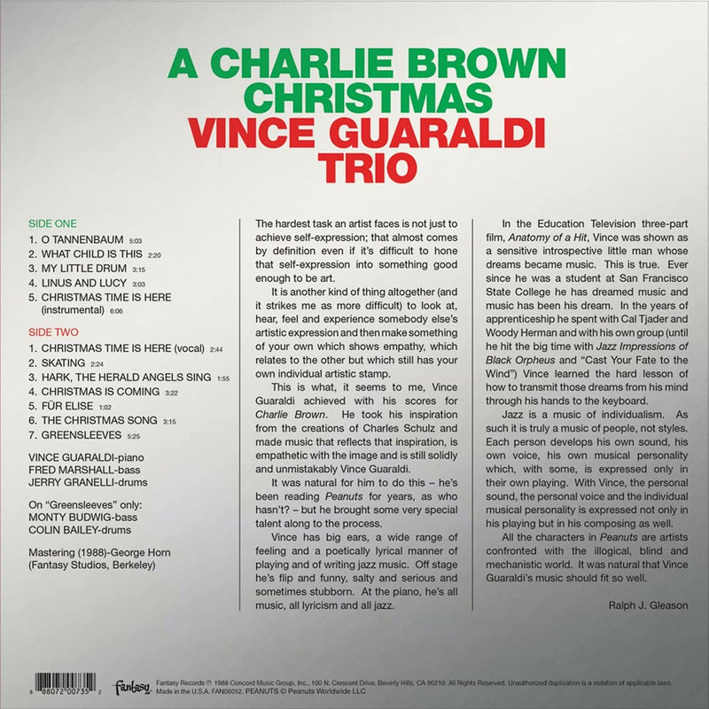 A Charlie Brown Christmas (2021 Limited Edition) by Vince Guaraldi Trio [Vinly LP] - LV'S Global Media