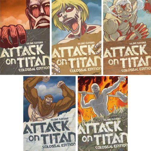 Attack on Titan: Colossal Editions - All 5 XL Sized Volumes by Hajime Isayama - LV'S Global Media
