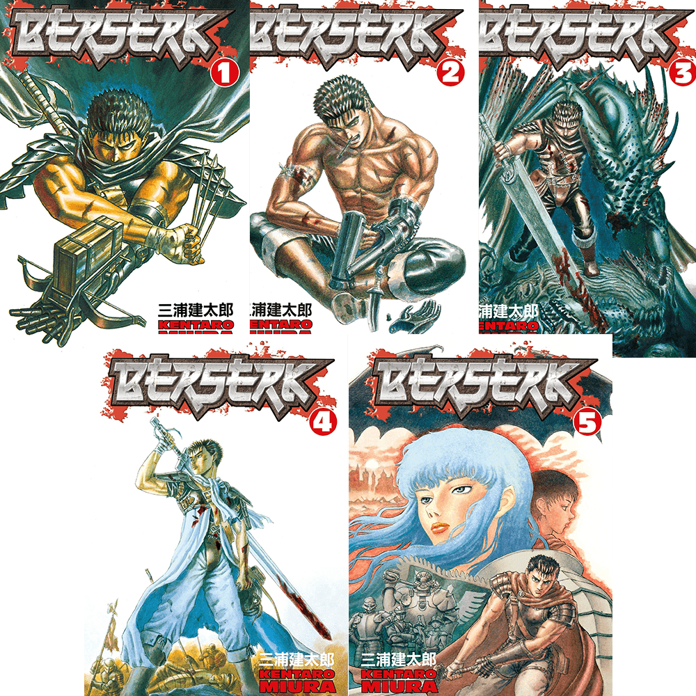 Berserk Manga Starter Bundle - Volumes 1-5 by Kentaro Miura [Paperback