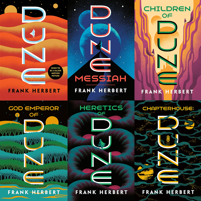 Complete Dune Series Set by Frank Herbert ( 6 Books - Mass Market Paperback) - LV'S Global Media