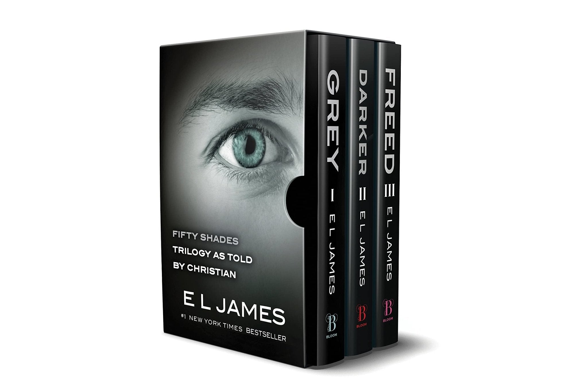 Fifty Shades as Told by Christian Trilogy: Grey, Darker, Freed Box Set by E L James [Paperback] - LV'S Global Media