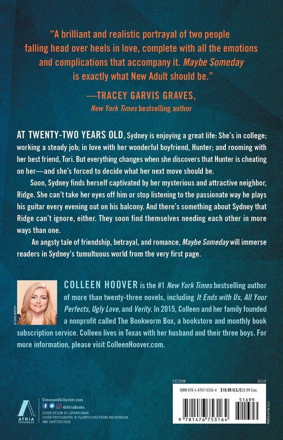 Maybe Someday (Maybe Someday #1) by Colleen Hoover [Paperback] - LV'S Global Media