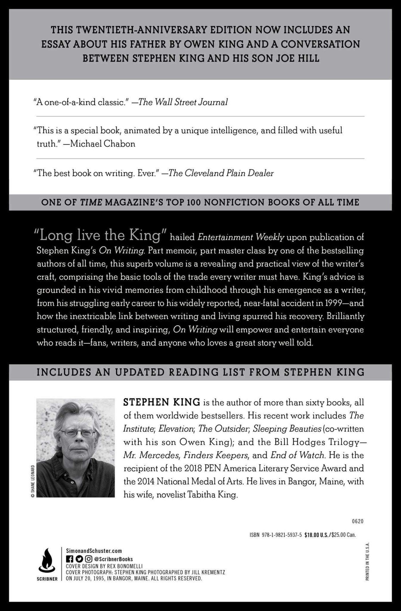 On Writing: A Memoir of the Craft by Stephen King (Paperback) 20th Anniversary - LV'S Global Media