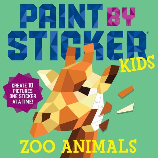 Paint by Sticker Kids: Zoo Animals by Workman Publishing [Sticker Book] - LV'S Global Media
