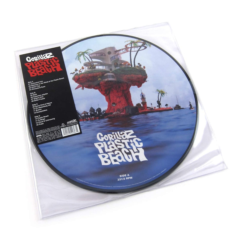 Plastic Beach by Gorillaz - Picture Disc 2 LP Vinyl, Clear Sleeve - LV'S Global Media