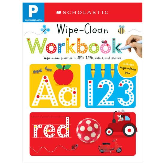 Pre-K Wipe-Clean Workbook: Scholastic Early Learners (Wipe-Clean) by Scholastic [Board Book] - LV'S Global Media
