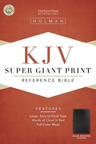 Super Giant Print Reference Bible - KJV - Black Leather, Red letter, Color Maps - LV'S Global Media