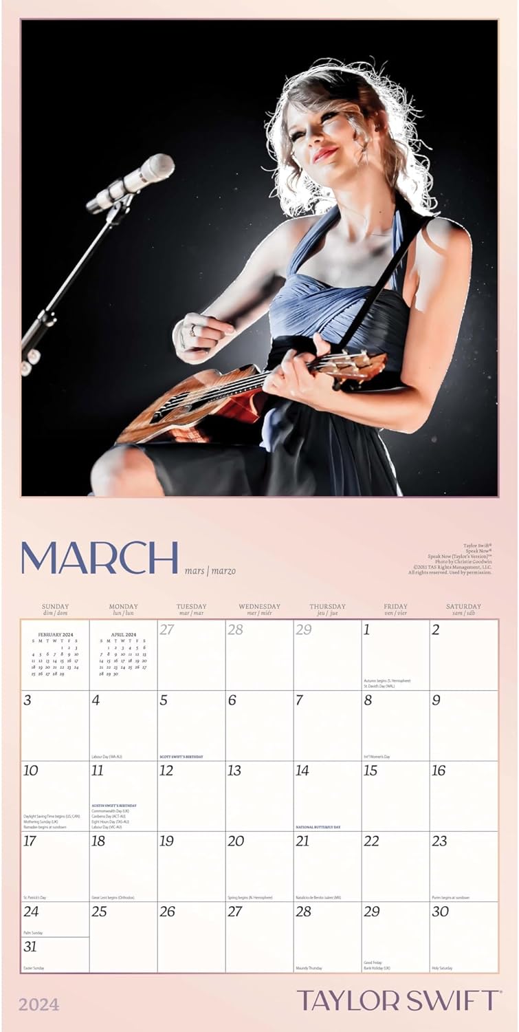 Taylor Swift 2024 Square Wall Calendar [Browntrout] - LV'S Global Media