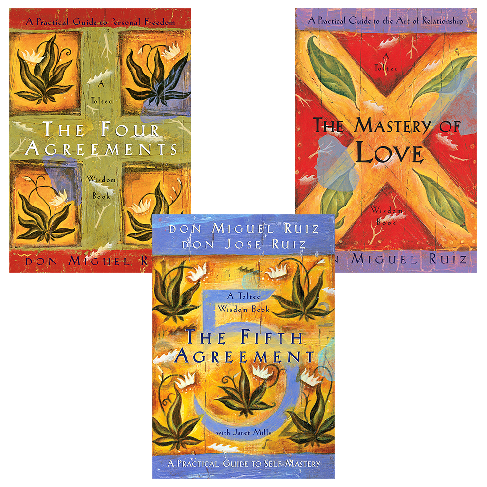 Toltec Wisdom - 3 Book Collection by Don Miguel Ruiz -The Four Agreements & More - LV'S Global Media